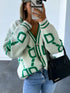 'Kalina' Lettered Oversized Cardigan - Celes Fashion